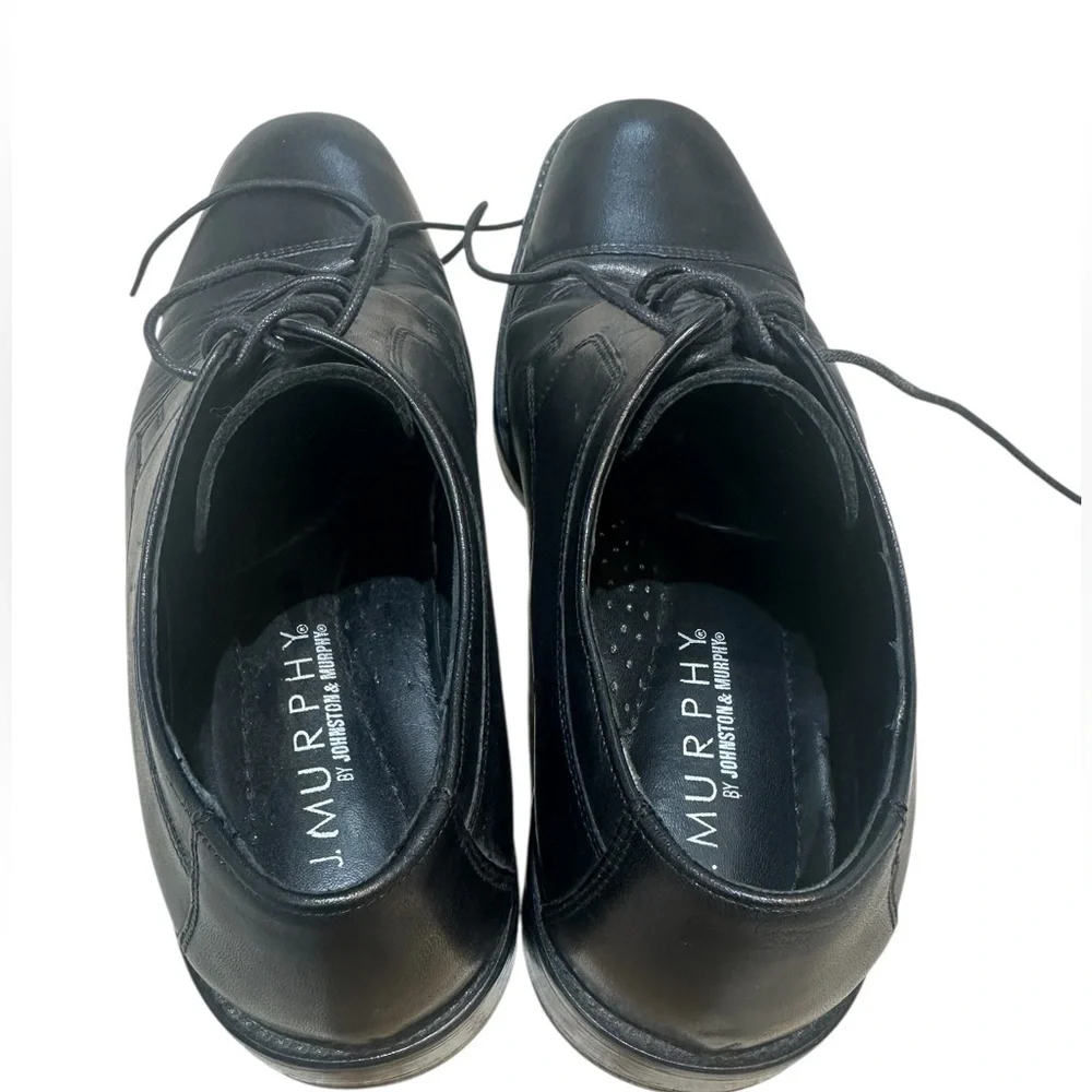 Johnston & Murphy Black Leather Oxfords 10 1/2 M